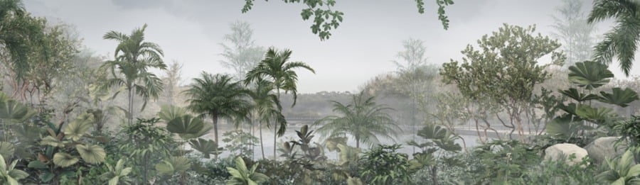 Fototapete Tropischer Dschungel Tropischer Dschungelsee - Bild Nummer 2