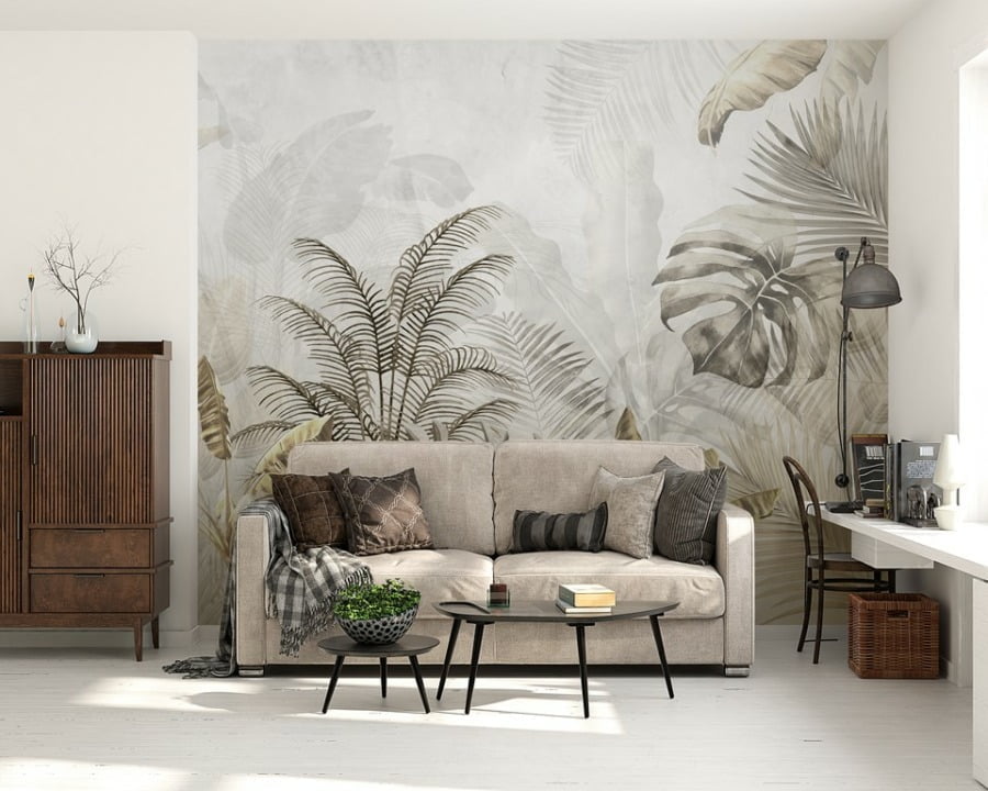Fototapete mit exotischen Palmen Gold of Tropical Palms - Hauptproduktbild