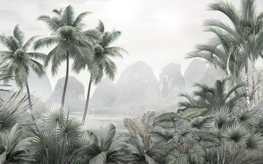 Exotischer Dschungel Fototapete Tropical Mountains Beyond the Mist - Bild Nummer 2