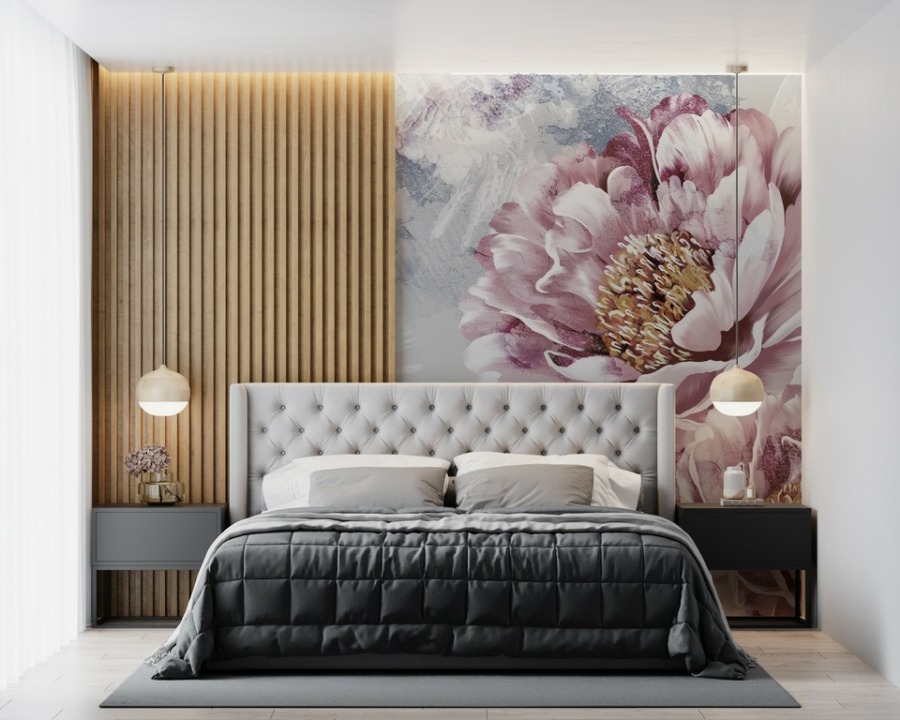 Riesige Pfingstrose Blütenblatt Rose Blume Wandbild für Schlafzimmer - Hauptproduktbild
