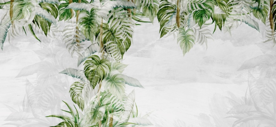 Fototapeta z tropikalnym bluszczem Zieleń Egzotycznej Kolumny - zdjęcie numer 2