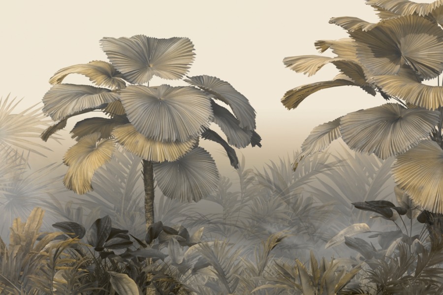 Exotisches Dschungelmotiv Fototapete Tropische Bäume 3D - Bild Nummer 2