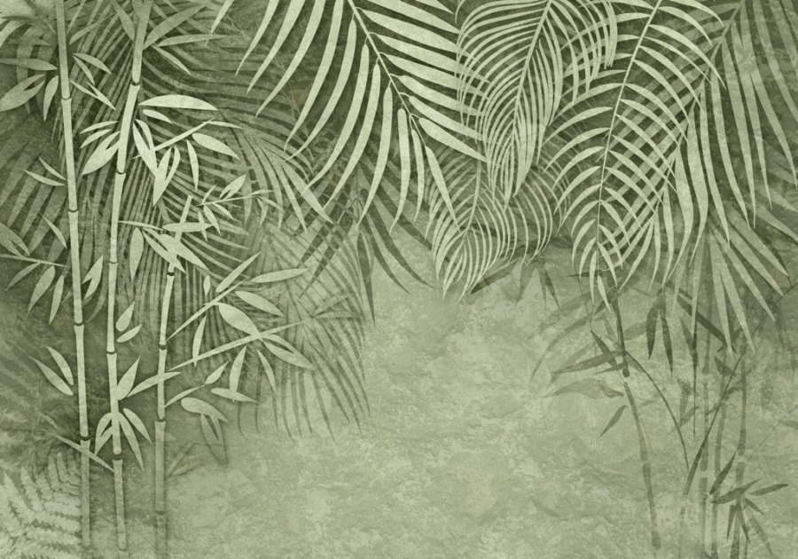 Fototapeta w odcieniach tropikalnej zieleni Zielony Bambus - zdjęcie numer 2