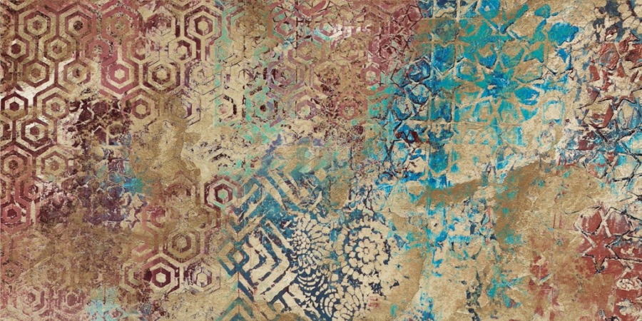 Fototapeta z motywem geometrycznym w żywej tonacji Kolorowa Mozaika w Zaniku -zdjęcie numer 2