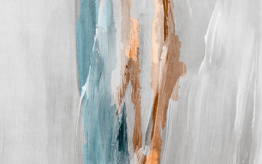 Abstrakte Fototapete in warmen Tönen mit vertikalen Streifen Pinselstrich - Bild Nummer 2