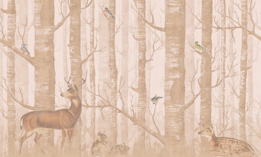 Fototapeta z leśnym motywem w ciepłych kolorach Zwierzęta Leśne - zdjęcie numer 2