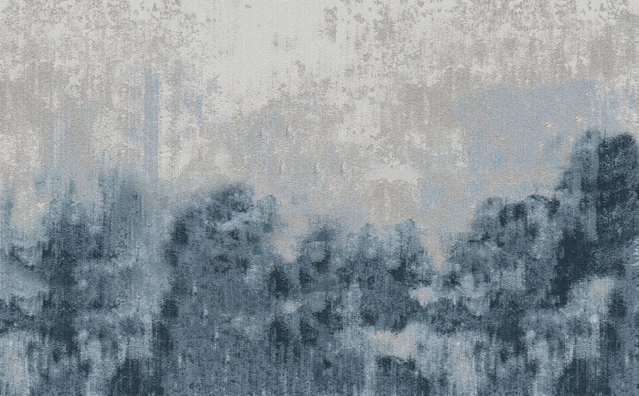 Abstrakte Fototapete in dunkleren Farben mit sichtbarer Textur Granatapfel und Grau