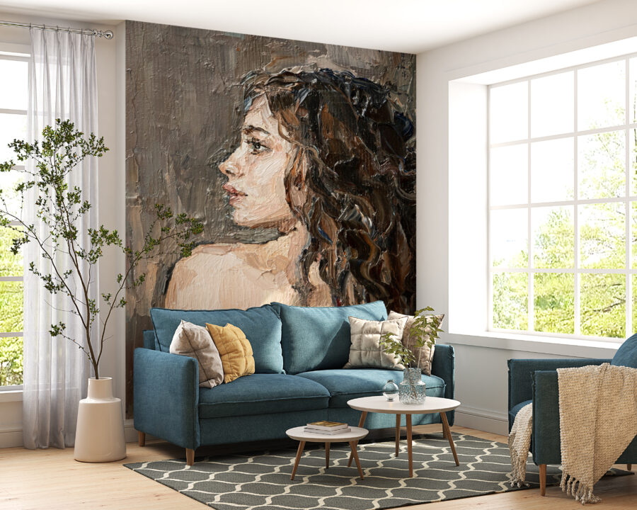 Fototapete im klassischen Stil ideal für das Wohnzimmer Image of Girls - Hauptproduktbild