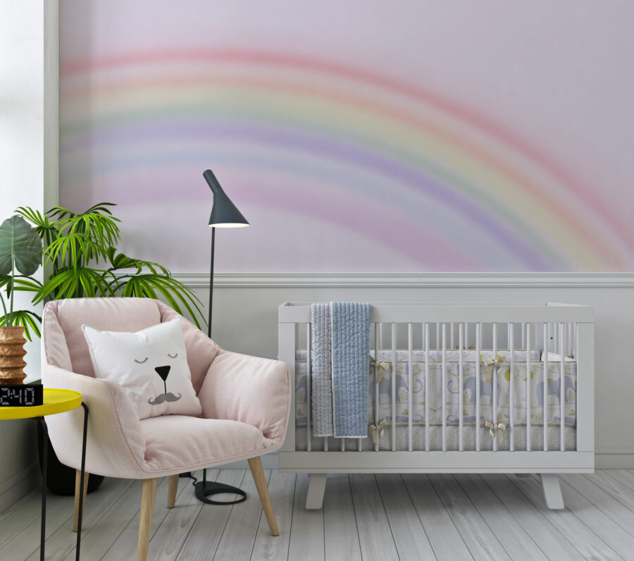 Wandbild in sanften Rosatönen und anderen Pastellfarben Unscharfer Regenbogen - Hauptbild Foto