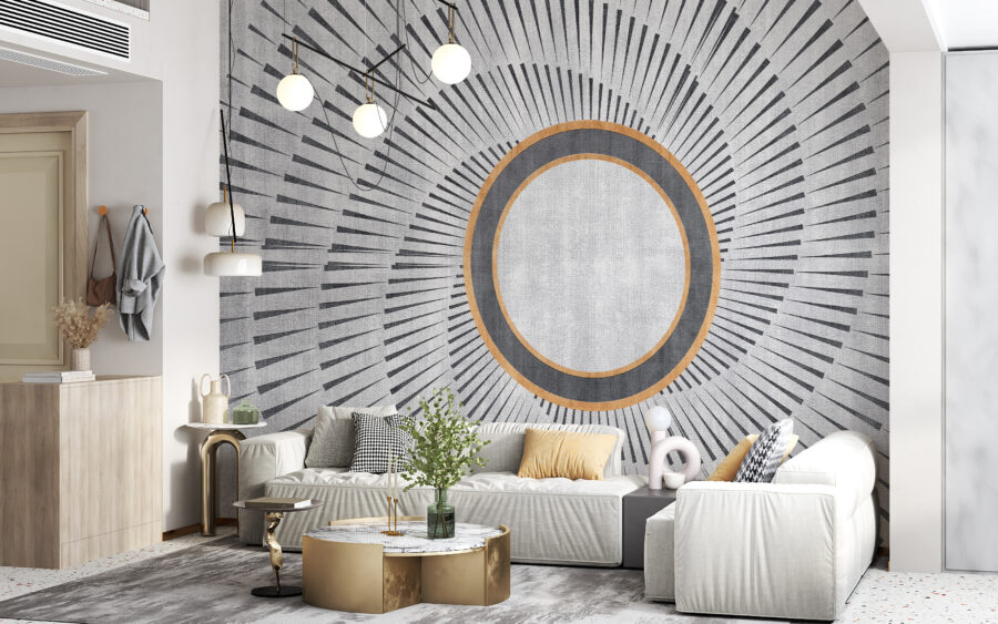 3D-Wandbild mit einem Spiralmotiv in Form von Linien Graphic Spiral - Hauptproduktbild