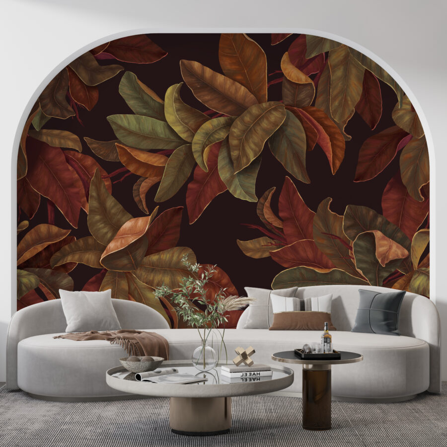 Fototapete in leuchtenden Farben ideal für das Wohnzimmer Autumn Leaves - Hauptproduktbild