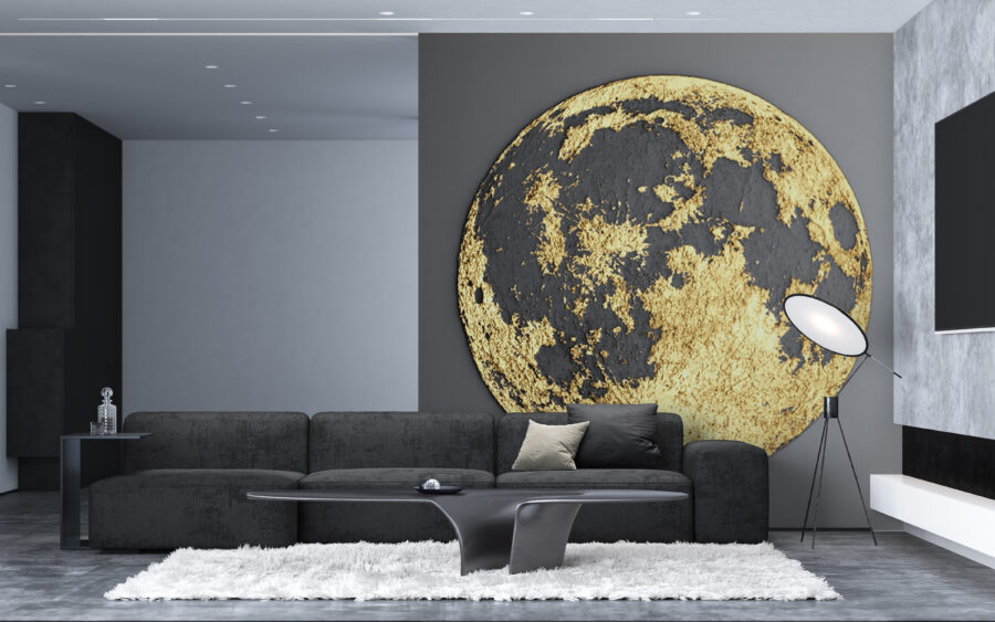 Wandbild im modernen Stil ideal für Büro und Wohnzimmer Golden Earth - Hauptproduktbild