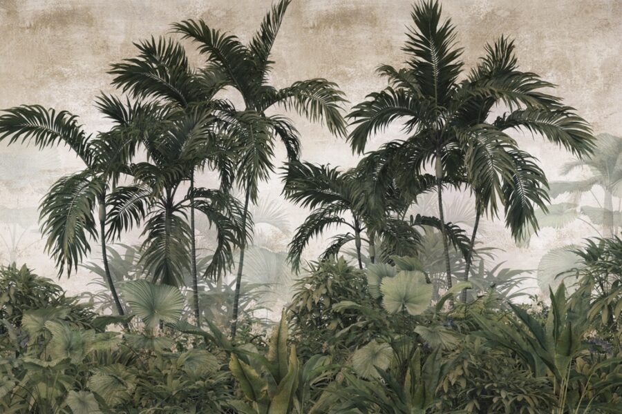Fototapete mit Palmen, die an einen heißen Inselurlaub erinnern Green Exotics - Bild Nummer 2