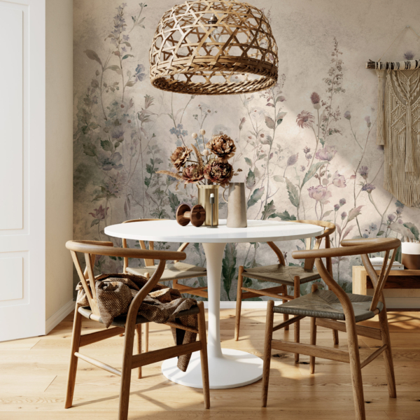 Luftige Blumen in Beigetönen