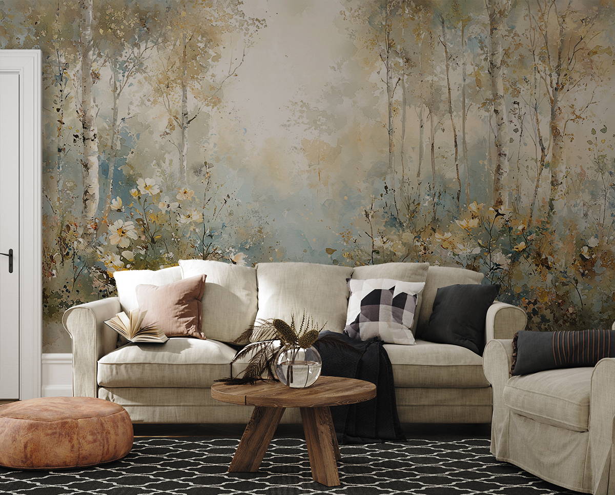 Waldharmonie in Aquarell