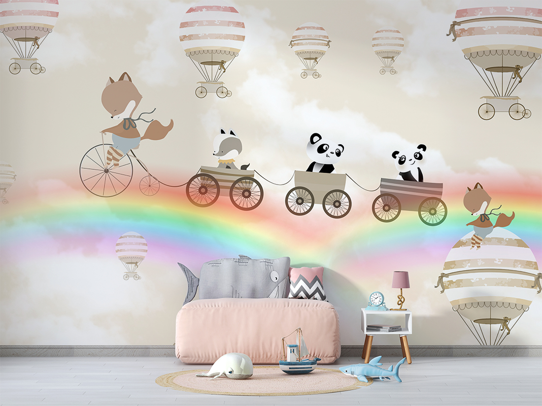 Fototapete Auf einem Regenbogen spazieren