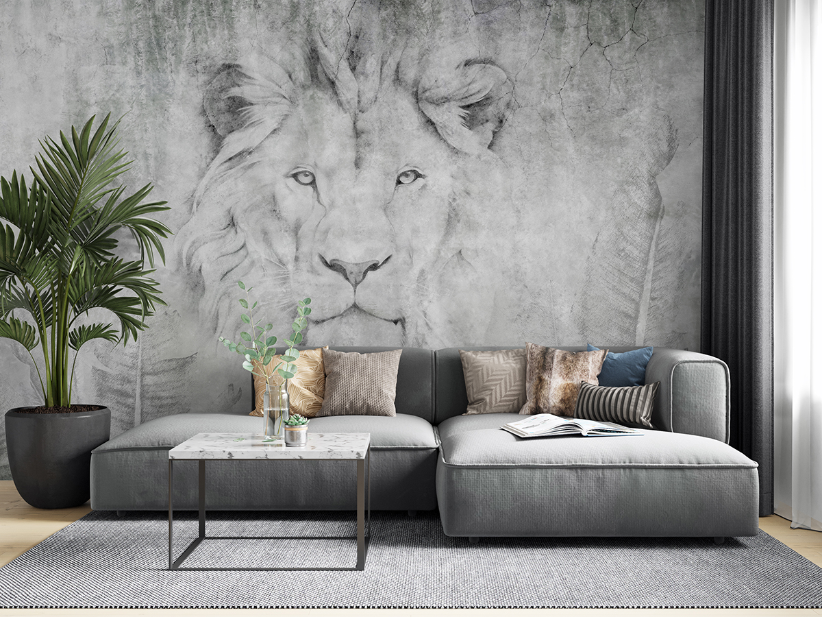 Fototapete Auge des Löwen