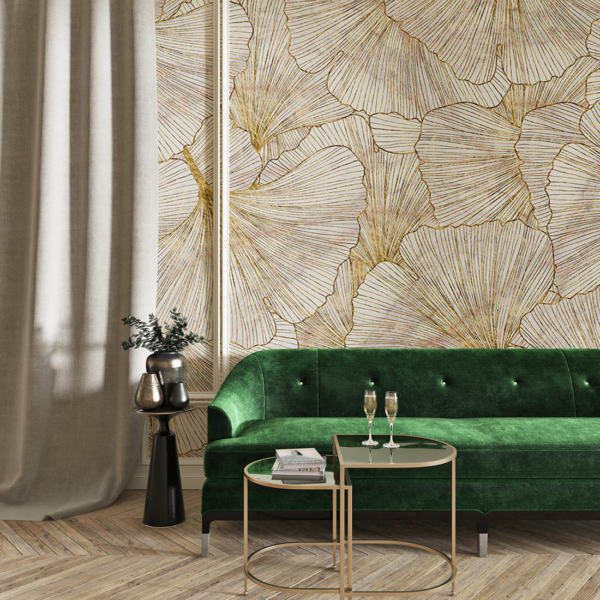 Fototapete Goldene Blätter der Harmonie