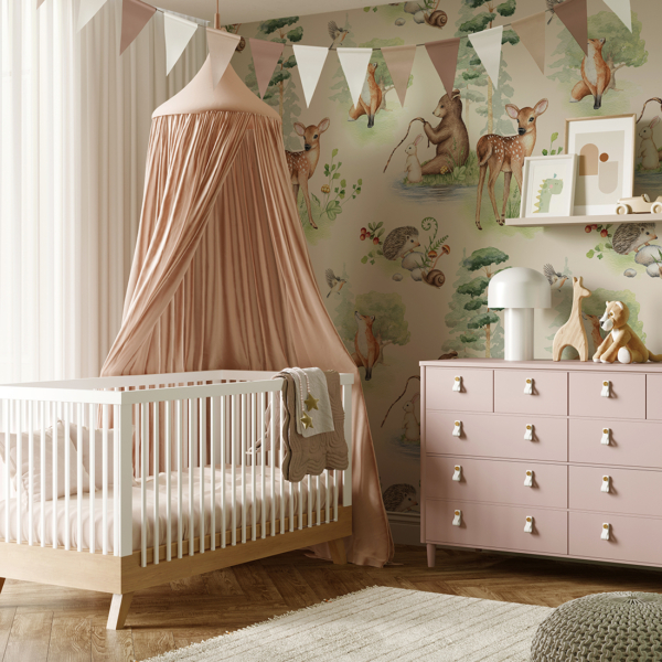 Fototapete Waldlichtung mit Tieren