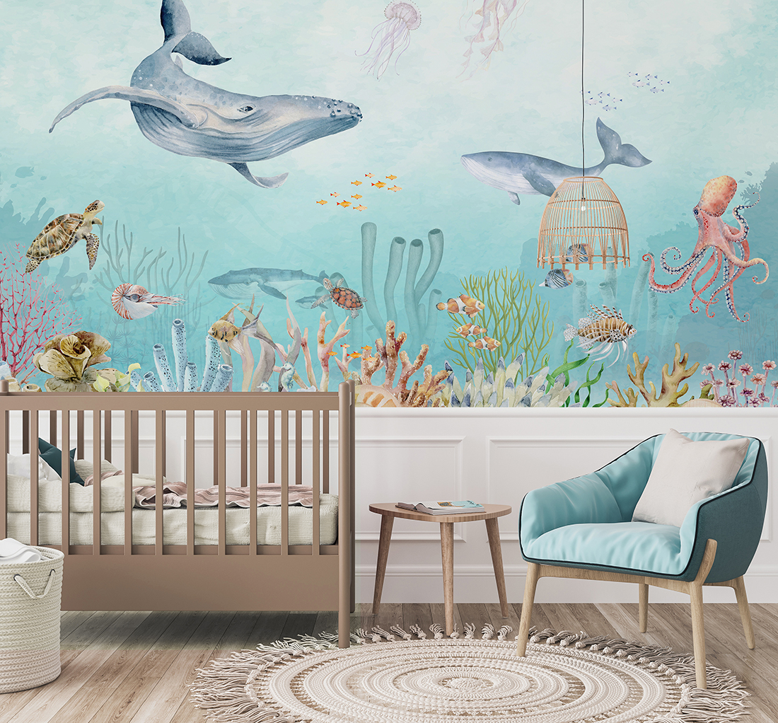 Wandmalerei Unterwasserwelt