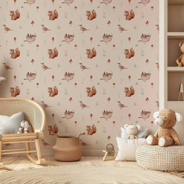 Wandgemälde mit Eichhörnchen