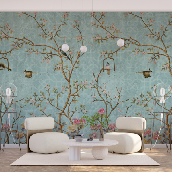 Fototapete Frühling am blauen Himmel