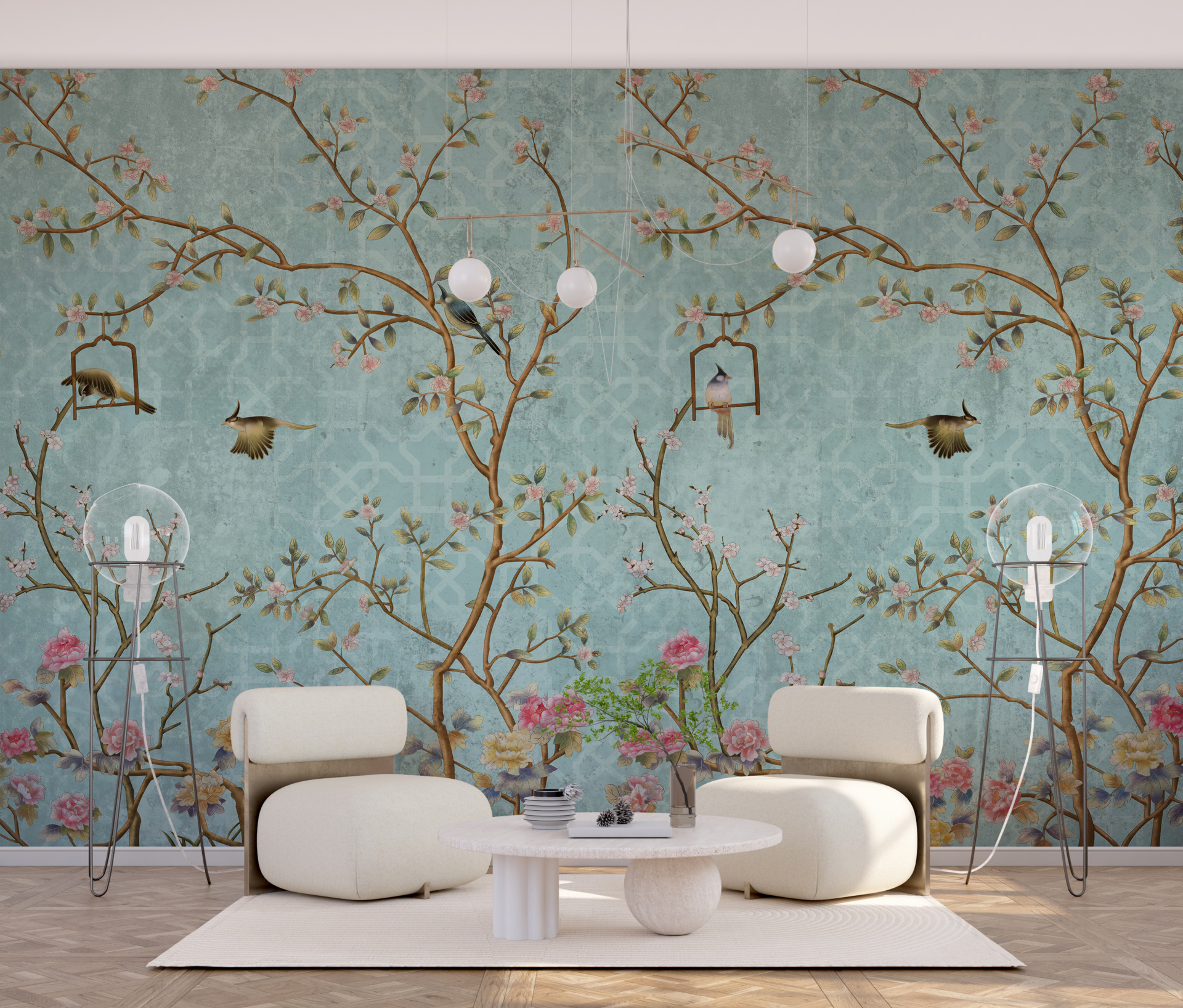 Fototapete Frühling am blauen Himmel