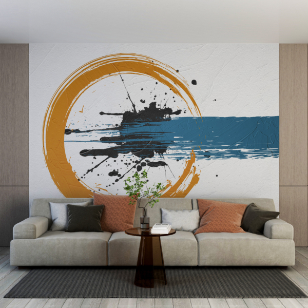 Wandmalerei Orange Circle