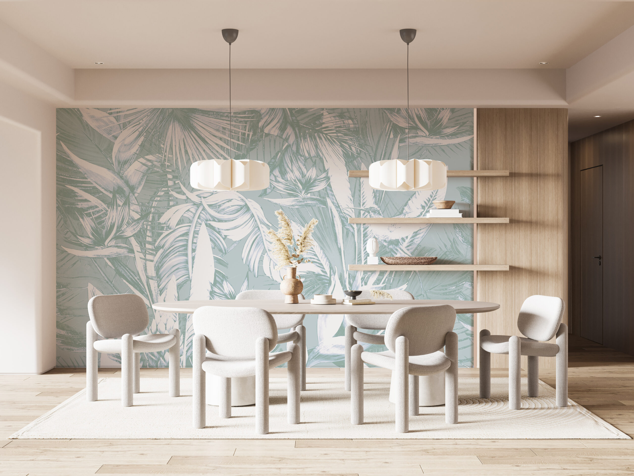 Fototapete Weiße Blumen