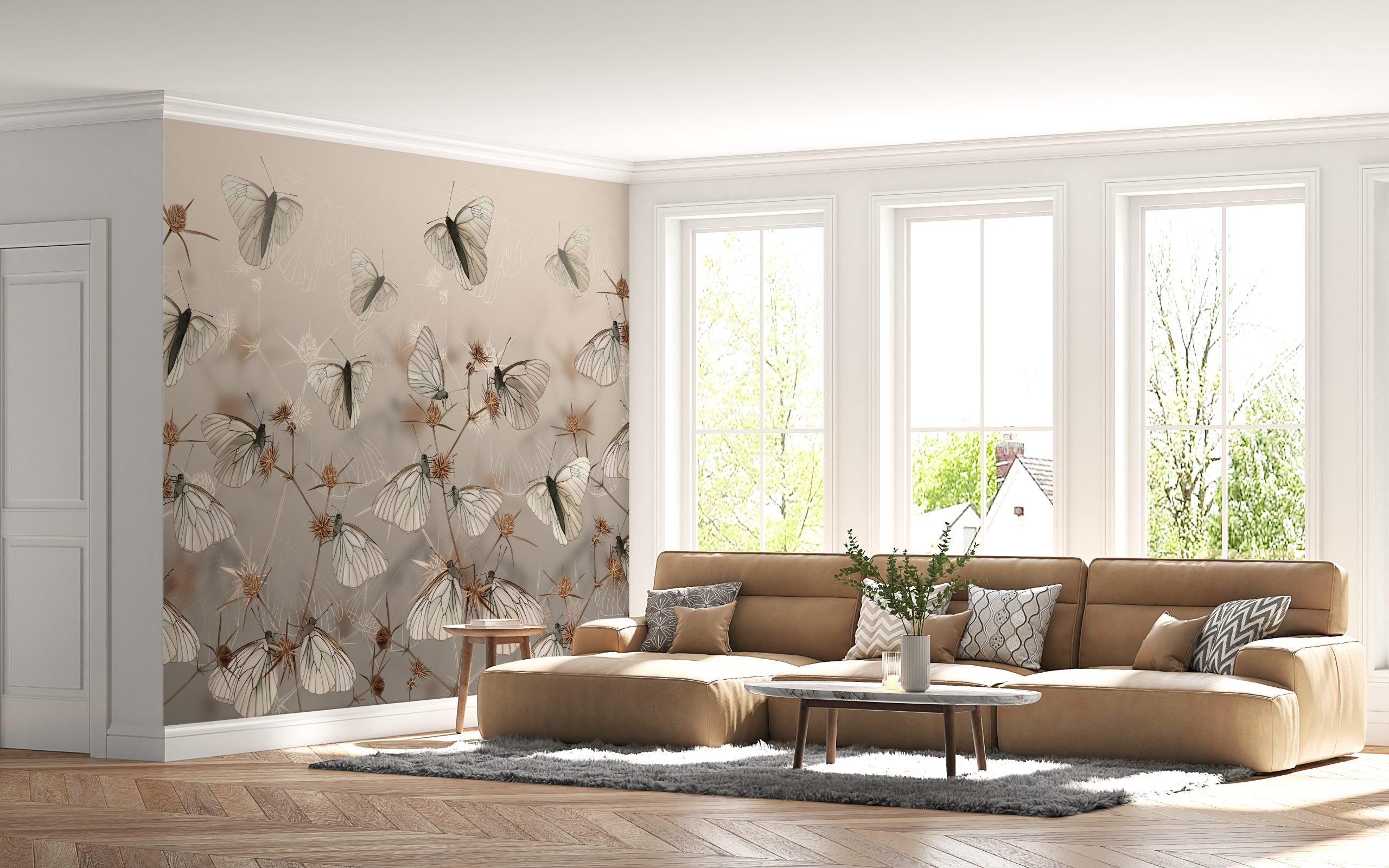 Fototapete Weiße Schmetterlinge