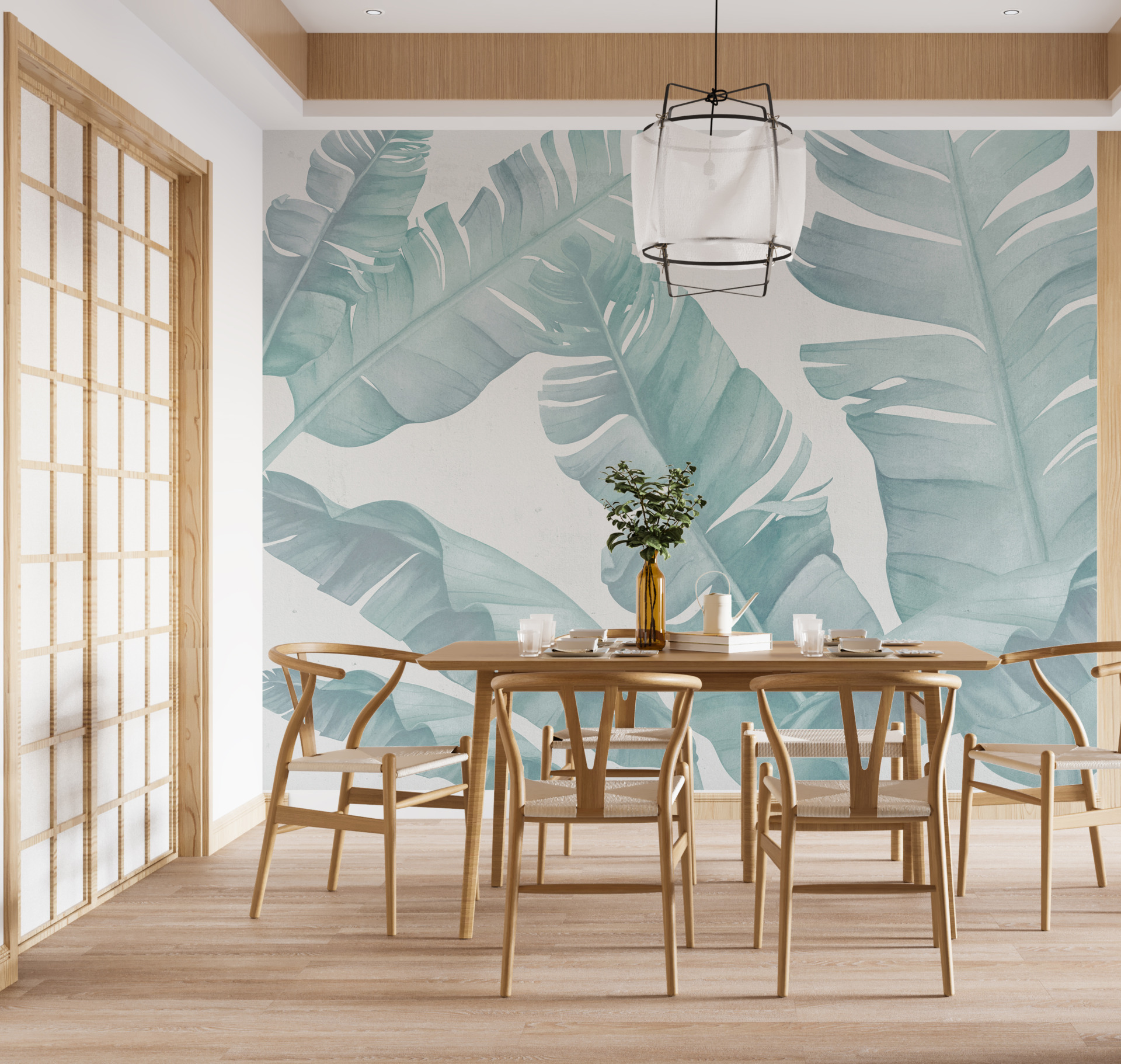 Fototapete Blaue Federn