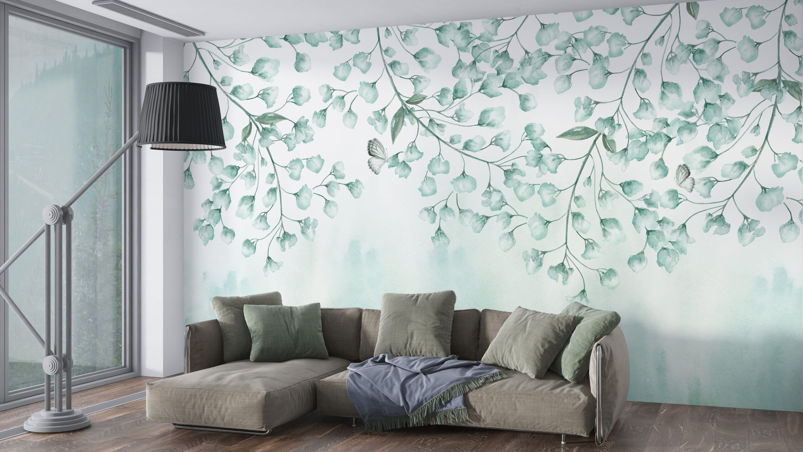 Fototapete Blauer Baum