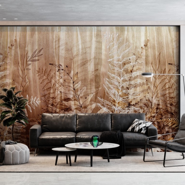 Fototapete Brauner Farnwald