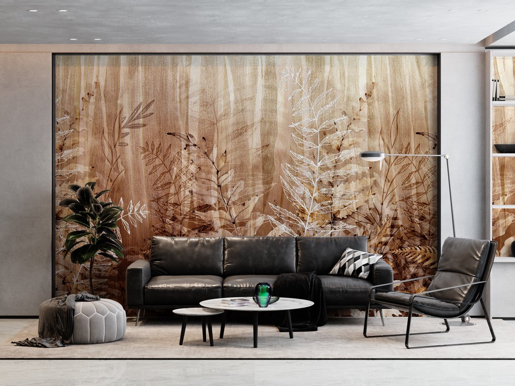 Fototapete Brauner Farnwald