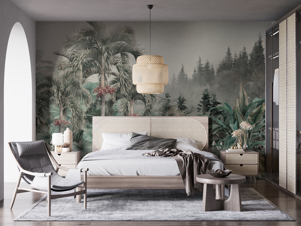 Fototapete Üppige Vegetation im Nebel