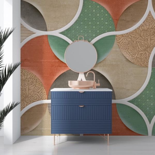 Keramische Glasmalerei Wandbild