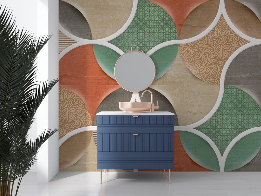 Keramische Glasmalerei Wandbild