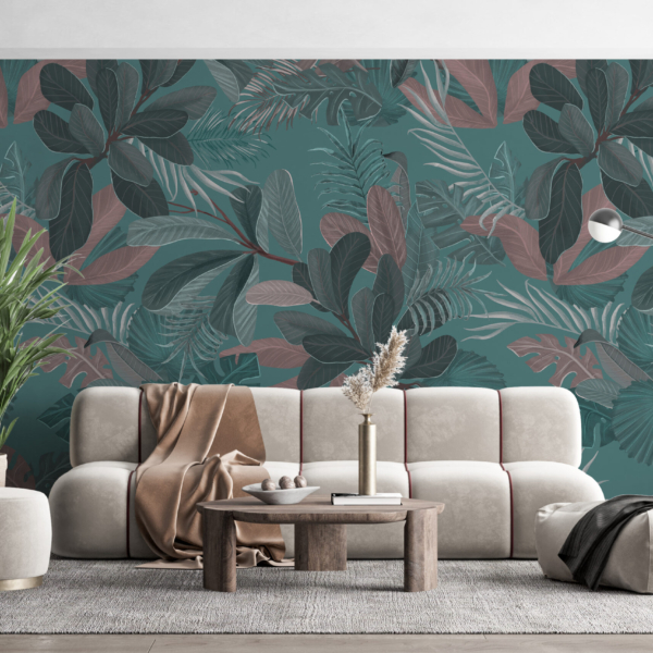 Fototapete Dark Leaf Grafik