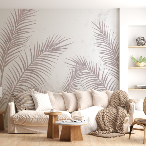 Wandbild Warm Palmwedel