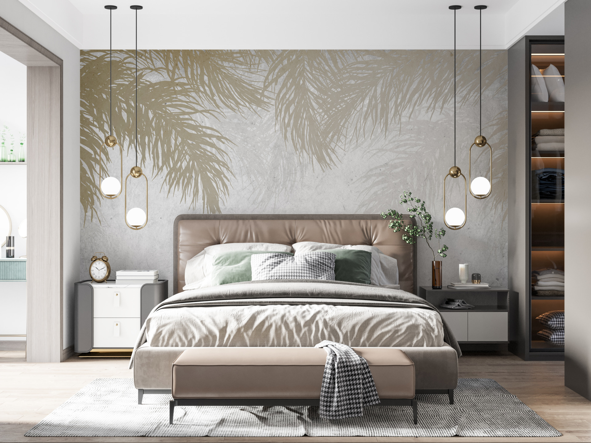 Wandmalerei Delikatesse der Blätter