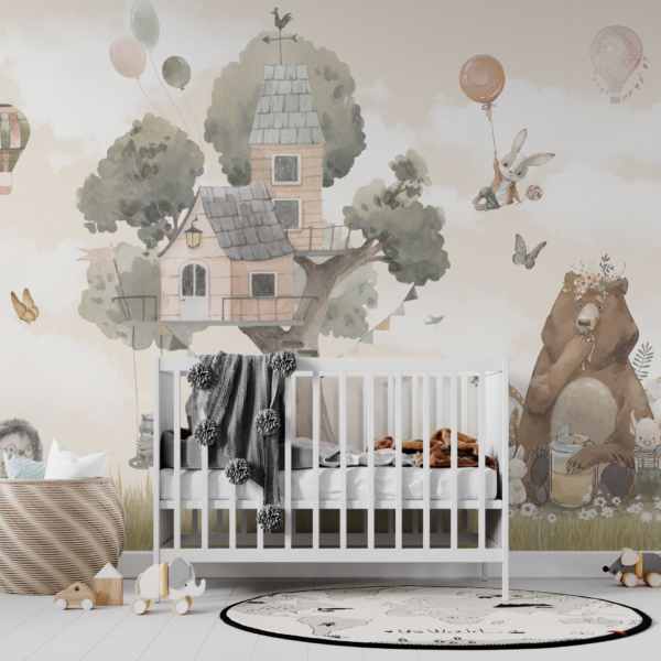 Baumhaus-Wandbild für Kinder