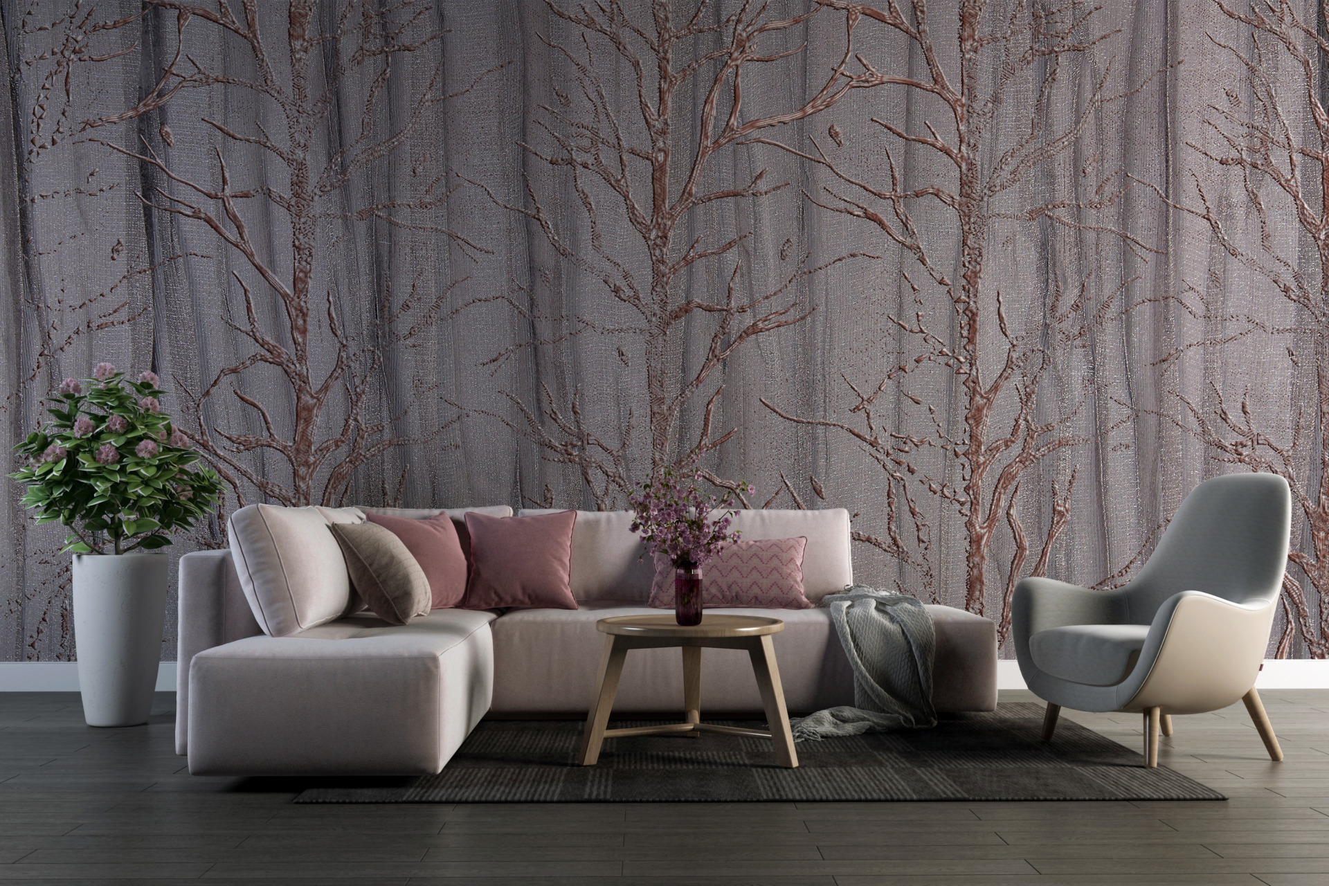 Fototapete Bäume ohne Laub