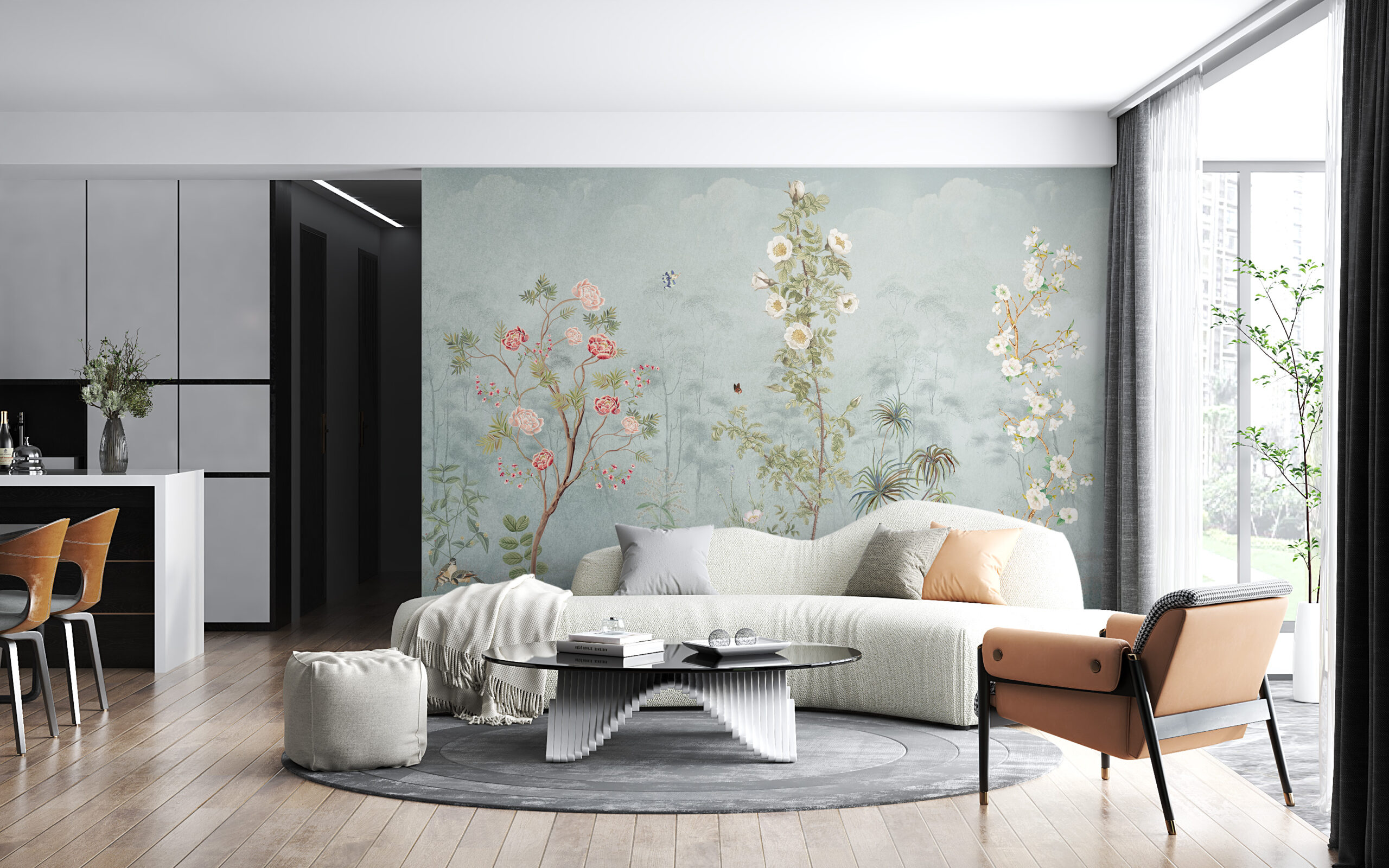 Fototapete Zweige in Blüte