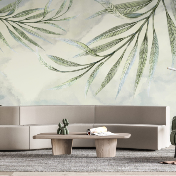 Fototapete Olivenzweige in den Wolken