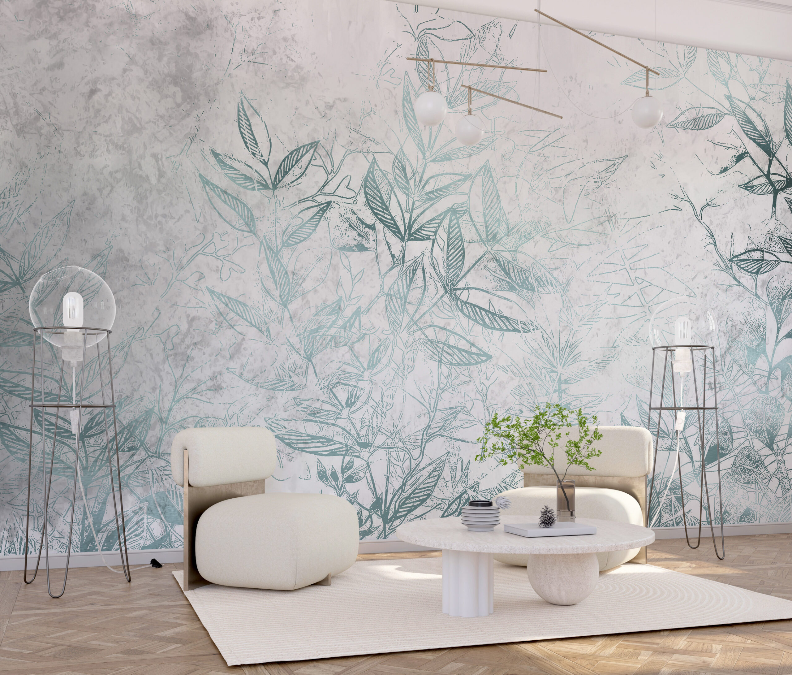 Fototapete Blaues Blatt