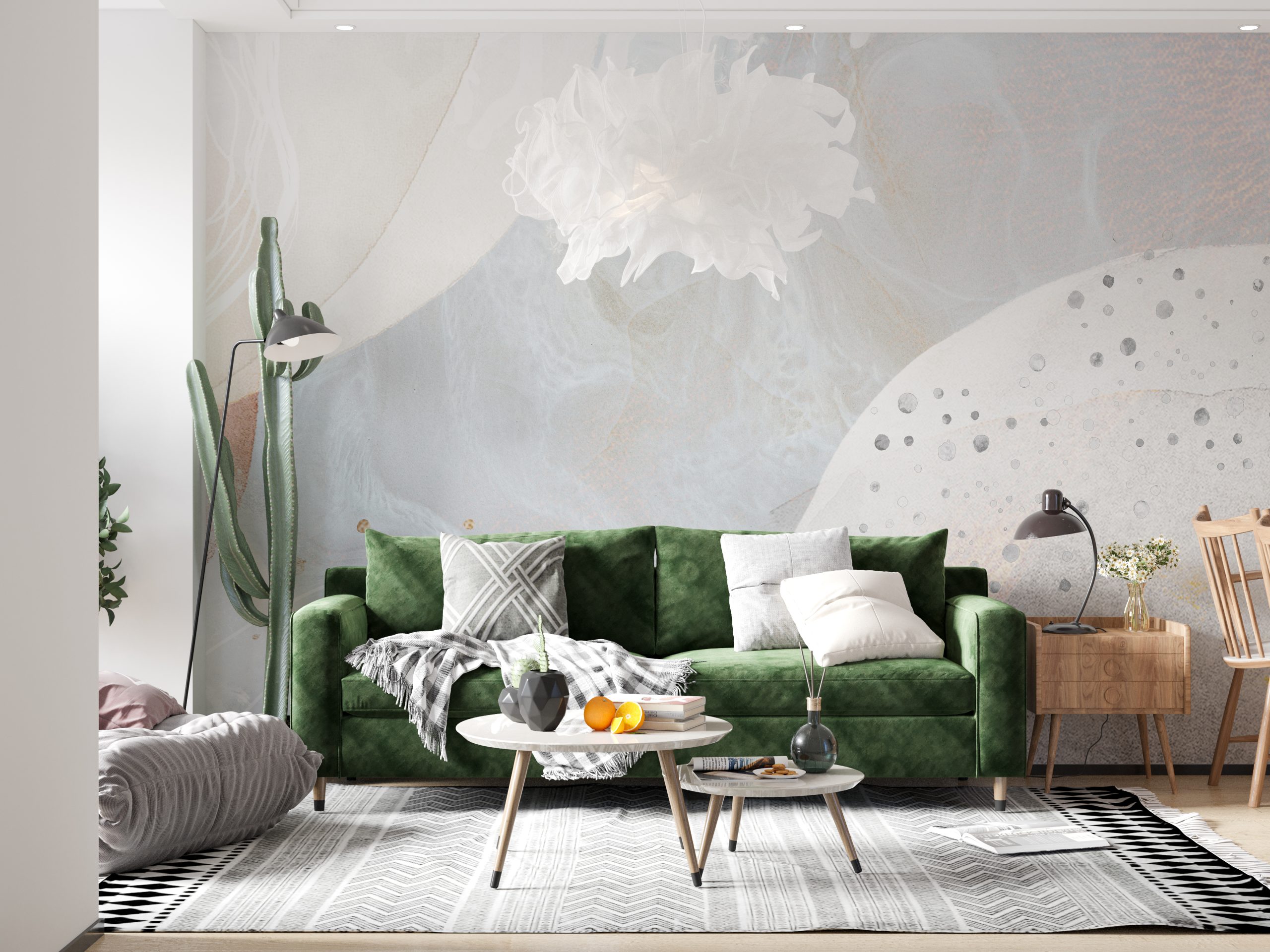 Wandgemälde in leuchtenden Farben