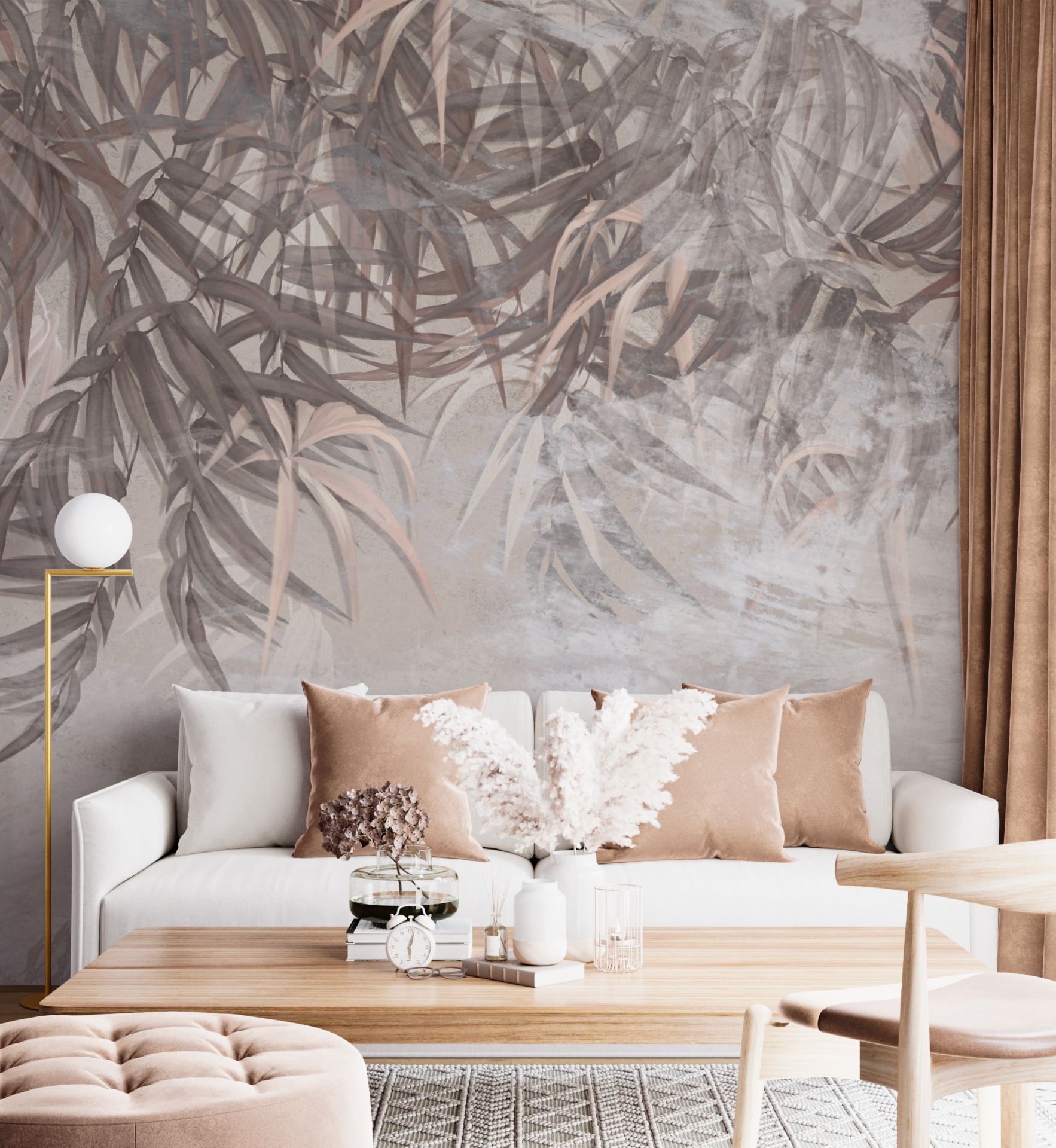 Fotokassette Monochrom Tropische Blätter