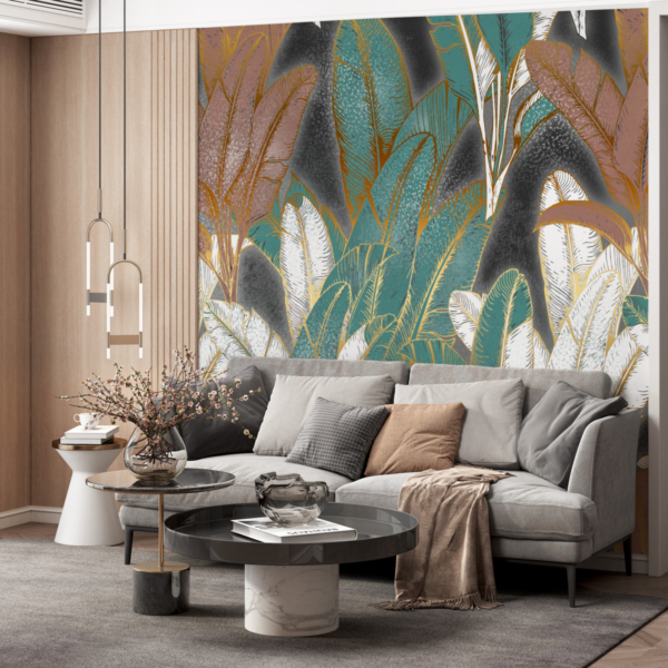 Fototapete Buntes Federmosaik