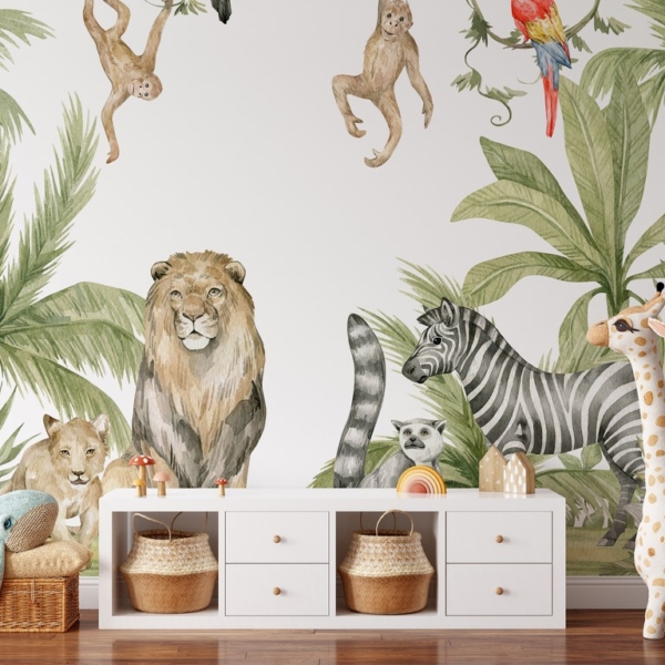 Fototapete Bunte Wildtiere