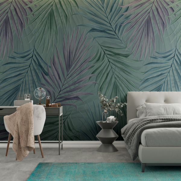 Fototapete Bunte Palmblätter